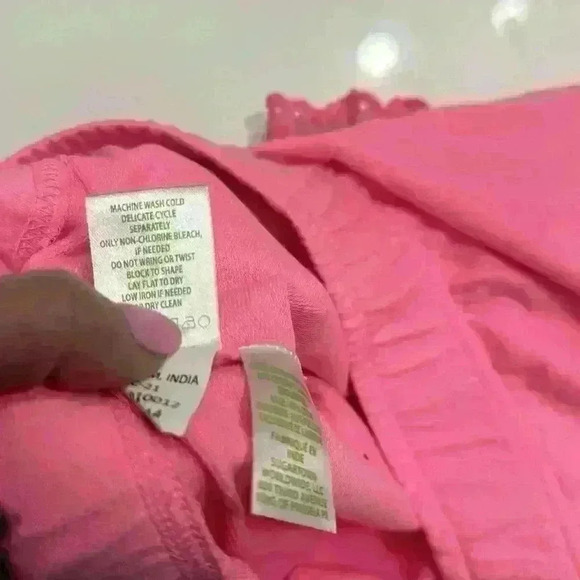 NWOT Lilly Pulitzer Large Kylar Ruffle short in Pink Shandy Item # 7V - Picture 6 of 7